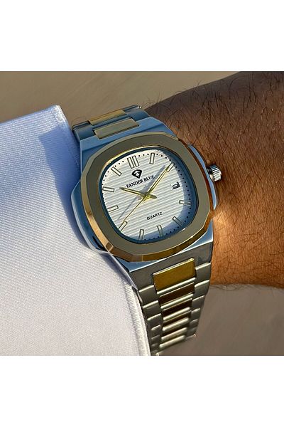 FANDER BLUE Vanderblue Travel Watch with Gold and Silver Steel Strap