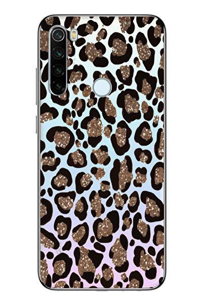 moonset Xiaomi Redmi Note 8 Uyumlu Leopar Tasarımlı Baskılı Şeffaf Telefon Kı...