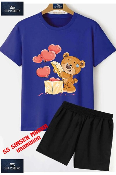 SS SİNSER Tricou cu gât rotund cu imprimeu special „BEAR BOX HEARTS” pentru c...