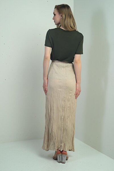 By Saygı Жіноча довга спідниця з еластичним поясом і складками