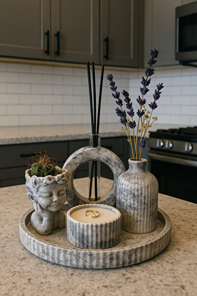 meandme 5 Parça Mumluk, Oda Kokusu, Vazo, Saksı Sunum Seti BEATLES Serisi