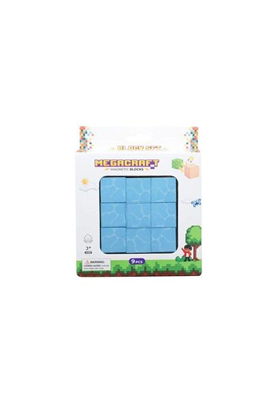 Mega Oyuncak Megacraft Magnetic Blocks 9 Pieces with Water Pattern