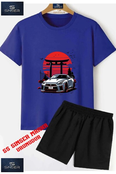 SS SİNSER Tricou cu gât rotund cu imprimeu special pentru copii „CAR TOKYO GA...