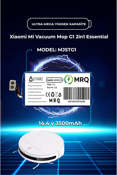 MRQ Xiaomi Mi Vacuum Mop 2in1 Essential Robot Süpürge Bataryası(SüperUltra Me...