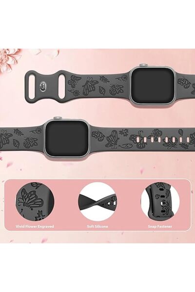 bbtech Apple Watch 42 44 45 46 49mm Series 10 11 9 8 7 SE 6 5 4 3 Uyum Kelebe...