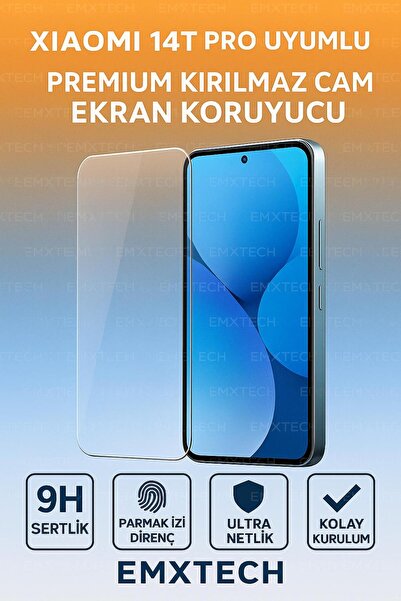 EMXTECH XIAOMİ Mİ 14T PRO Premıum Kırılmaz Cam Ekran Koruyucu