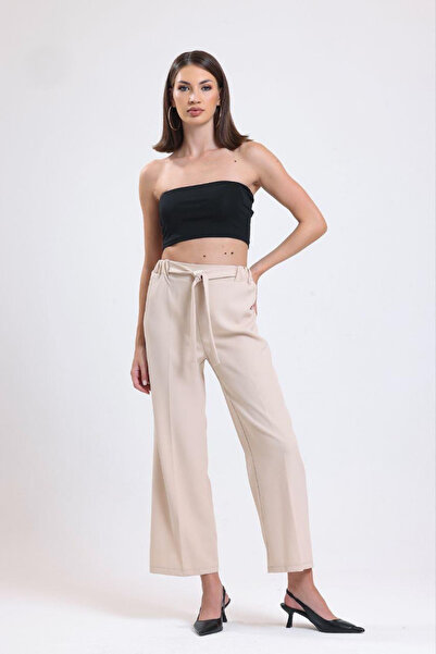 GUARAZ Women's High Waist Loose Cut Lycra Palazzo Pants
