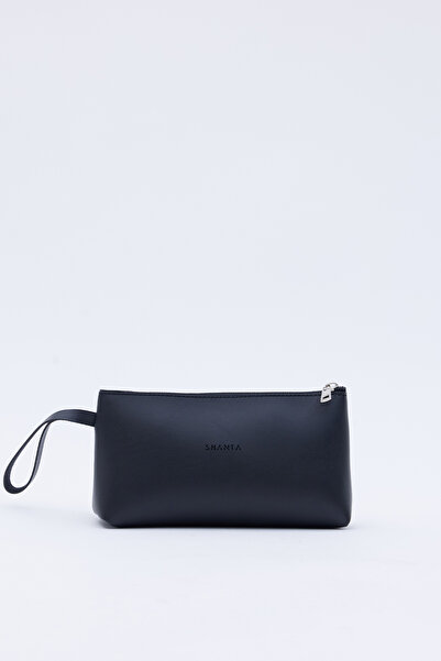 Shanta Черна чанта за грим и пътуване D11 с единичен цип и къса презрамка