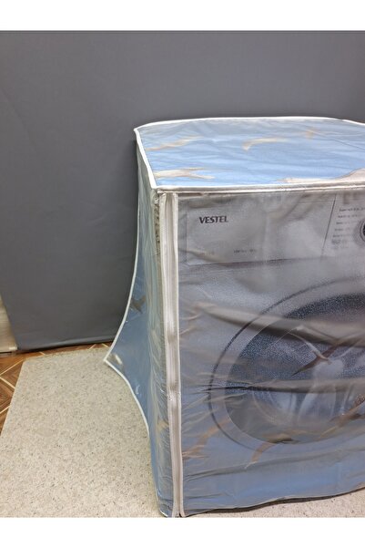 Başak Ev Tekstili Su Geçirmez Fermuarlı Çamaşır veya Kurutma Makinesi Örtüsü