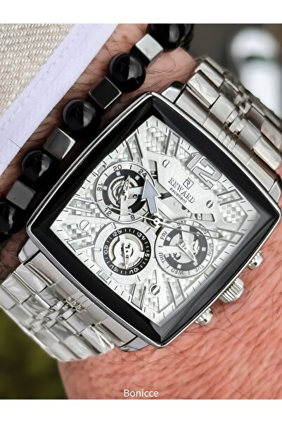 Reward Gümüş Beyaz Çelik Kordon, Fonksiyonları Aktif, 5 ATM,VIP Erkek Kol Saati Bileklik Hediyeli