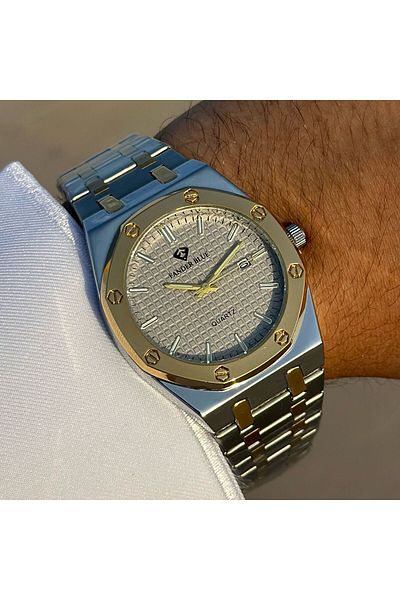 FANDER BLUE Vanderblue Travel Watch with Gold and Silver Steel Strap