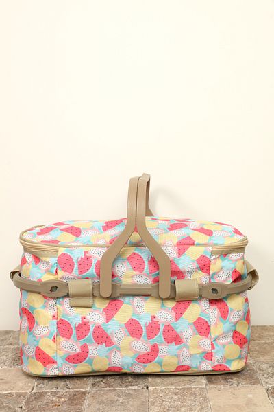 Kale Termos Thermos Insulated Patterned Picnic Basket - Watermelon Slice Pattern Picnic Bag