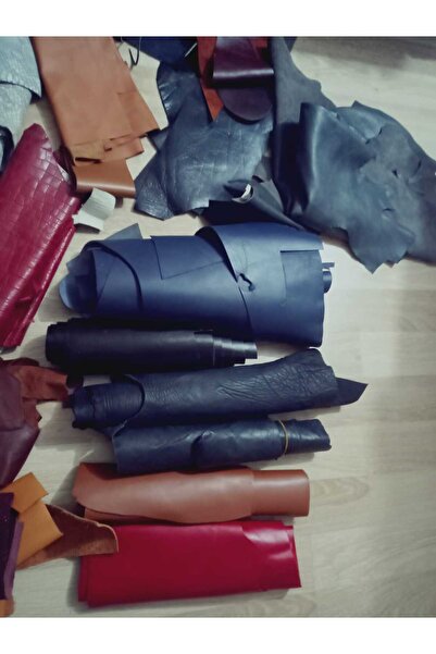 hoaryage Crazy Deri, Kalın Hakiki Deri Parçaları Karışık Ebatlarda, Çanta Cüzdanlık Yarım Kilo