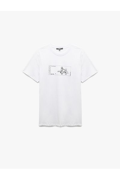 Koton New Season Cotton Short Sleeve Regular Fit Printed Crew Neck T-Shirt