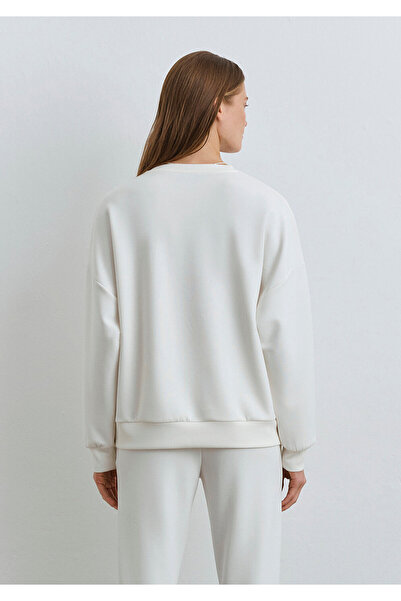 Mavi White Modal Sweatshirt - Lux Touch Tencel, 168837 -70057