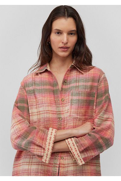 Mavi Cămașă portocalie în carouri Loose Fit / Loose Relaxed Fit 1210609 -85860