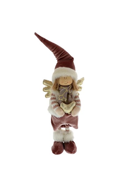 GiftExpress Velvet fabric angel figurine 35 cm - Little girl