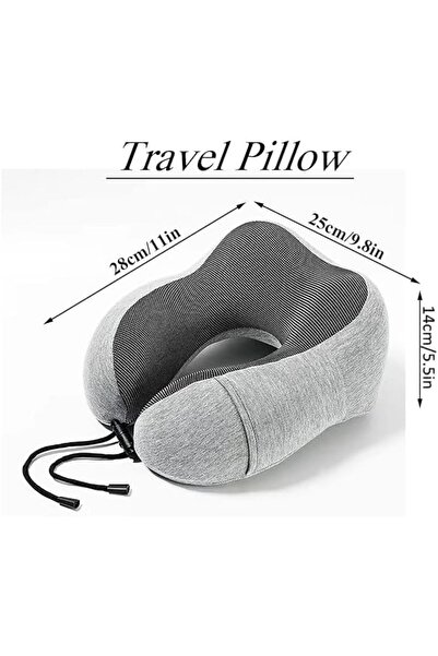 Goishtrie Breathable Memory Foam Neck Pillow , Washable, Adjustable Strap & Side Pocket