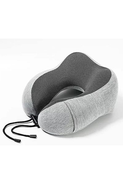 Goishtrie Breathable Memory Foam Neck Pillow , Washable, Adjustable Strap & Side Pocket