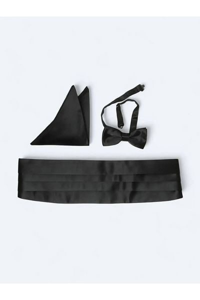 Kip Black Bow Tie Belt Set