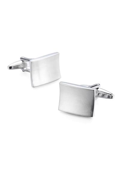delis Shirt buttons, BN007, rectangular pattern, Silver