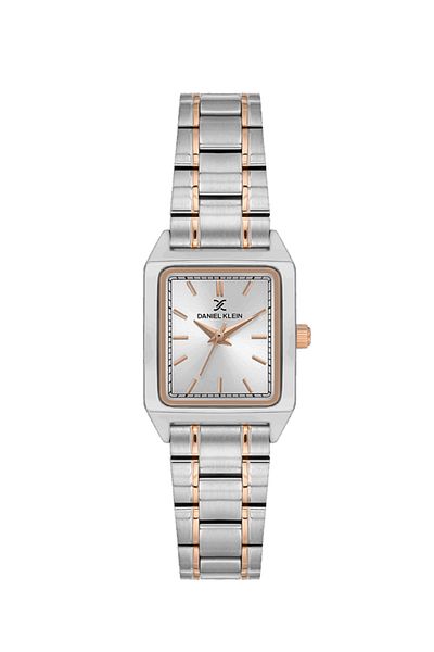Daniel Klein Dkf.2315A. New Trend Angular Rose Silver Bicolor Women's Wristwatch