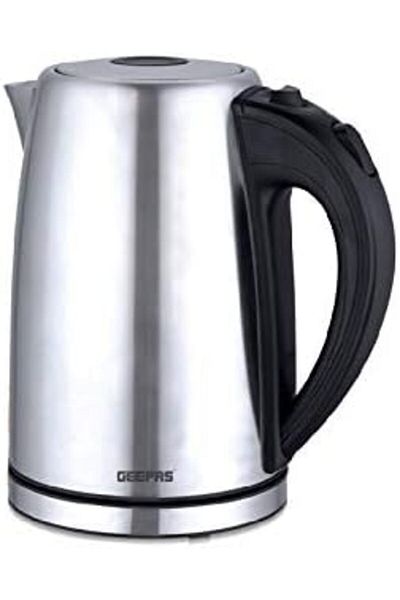 Geepas Stainless Steel Electric Kettle 1850 Watts, Silver, 1.8 Litre, Gk6123