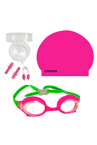 AVESSA 3'lü Çocuk Gözlüğü Havuz Seti Yüzücü Deniz Gözlüğü Havuz Gözlüğü + Bon...