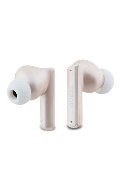 Guess Căști Bluetooth fără fir, cu logo Gutwst88, Bluetooth 5.3, Tws, USB-C, IPX6, roz