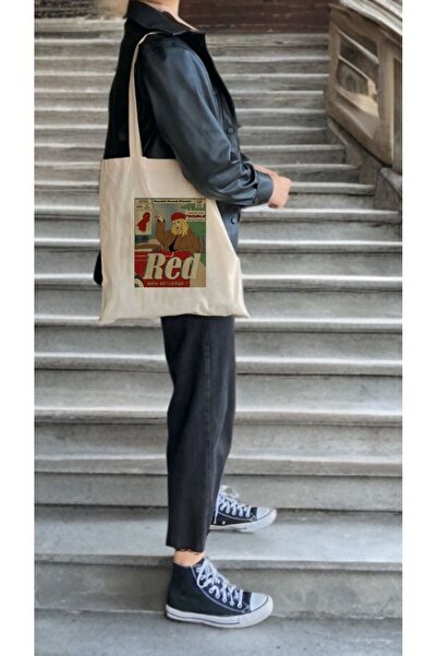 InfinitumWorks حقيبة قماش حمراء من تايلور سويفت