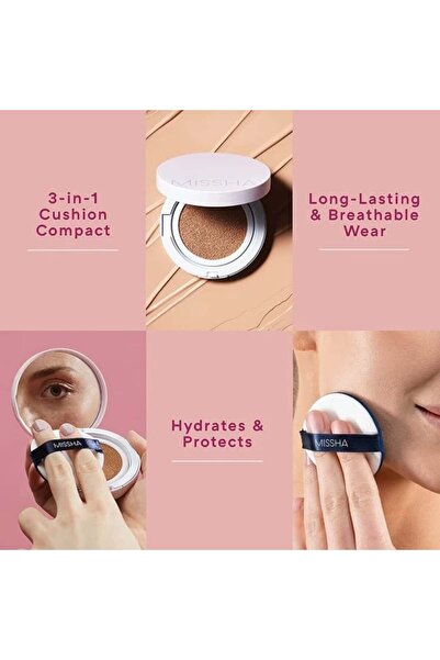 Missha Foundation Missha Magic Cushion Cover Lasting Neutral Medium Beige, 15g