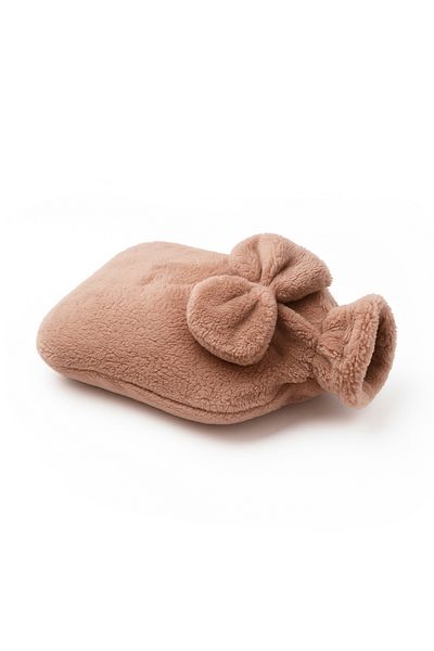 Özgüner Oyuncak Soft Plush Water Bag Cover – Warm Design with Ribbon Detail