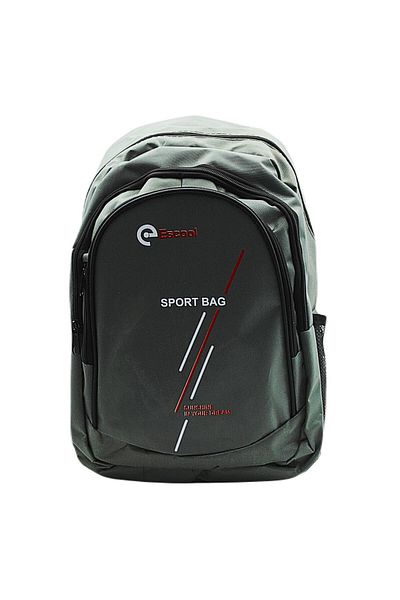 Gen-Of 3 Compartment Sport Bag School Backpack Stripe Printed Gray Code:702