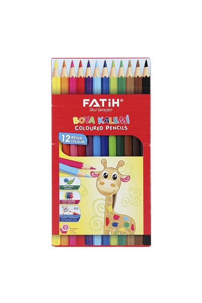 Fatih Dry Paint Cardboard Box Full Size 12 Colors 33112