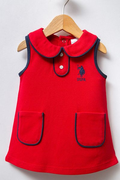 U.S. Polo Assn. U.S. Polo Assn. Baby Girl Red Dress