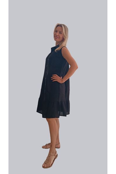 bomull textıle Dress with Collar