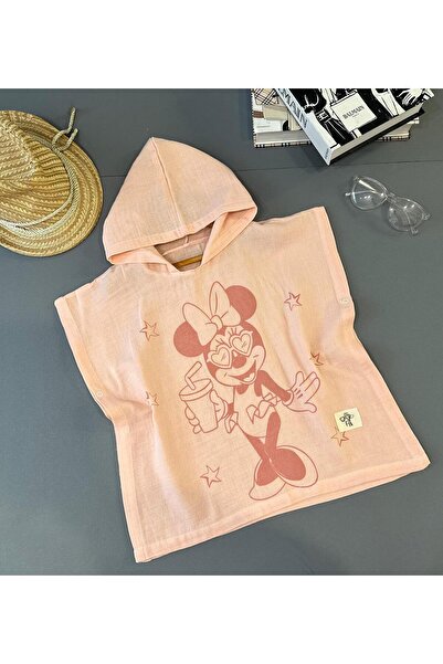 Babito Baby Mıckey Baskılı Unisex Müslin Kumaş Çocuk Pareo.