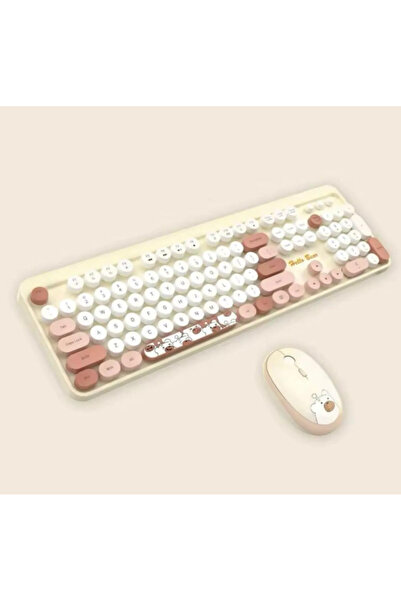 Datastar Hello Bear Model Bluetooth Kablosuz Klavye Mouse Set