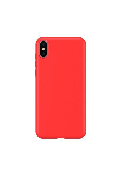 REDz Accessories X-level Thin Membrane Case, Silicone, Compatible With Iphone Xs Max, Red