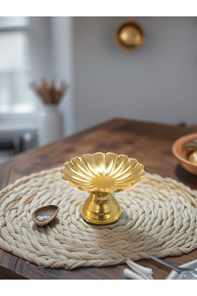 Süper Home 6 Pieces Decorative Sugar Bowl Dragee Presentation Bowl Gold