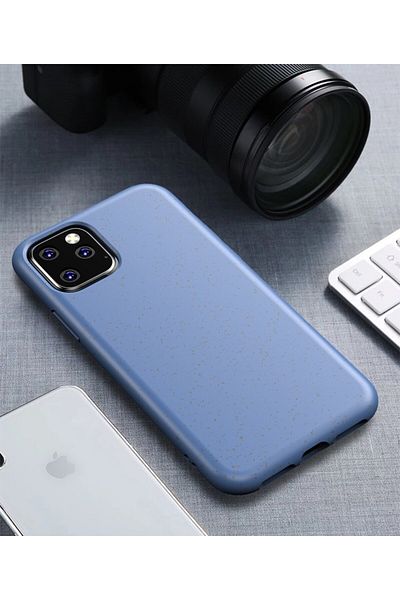 REDz Accessories Carcasă pentru iPhone 11 Pro Max, albastru închis, material TPU semi-moale, seria Starry, model cu paie