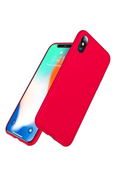 REDz Accessories Carcasă pentru iPhone X, Carcasă pentru iPhone X, Carcasă pentru iPhone 10, Carcasă de protecție roșie, Gel TPU, Roșu