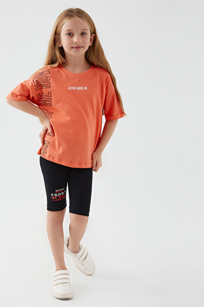 Rolypoly Active Mood on Orange Girl's Bermuda Suit