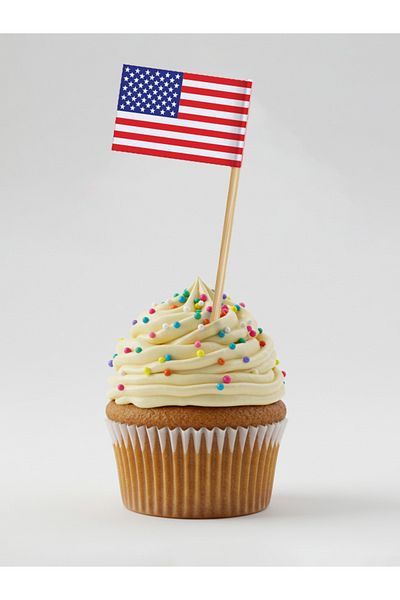 AYKUT OFSET 50 Pieces America-American Usa Flag Toothpicks, Cake, Cup Cake, Hamburger Toothpicks 15 cm