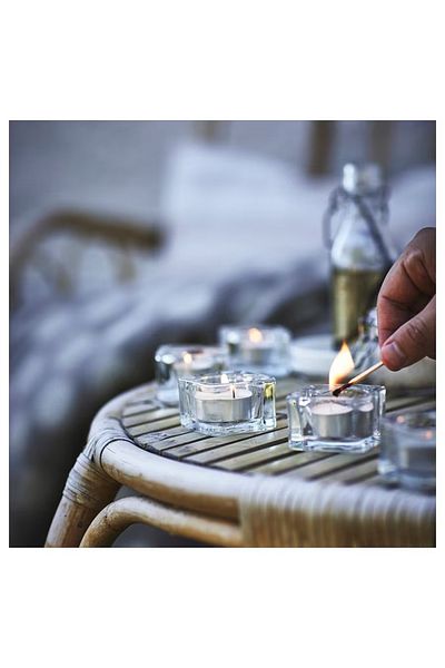 IKEA Small scented candles, vanilla/light beige, 3.5 cm, 30 pieces