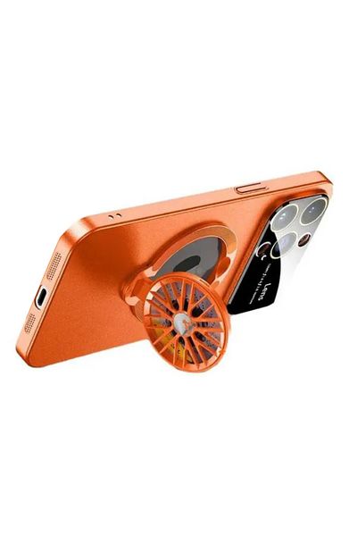 REDz Accessories Husă giroscop, suport de vizualizare, MagSafe, pentru iPhone 15 Pro Max, protecție cameră, aspect ramă, portocaliu