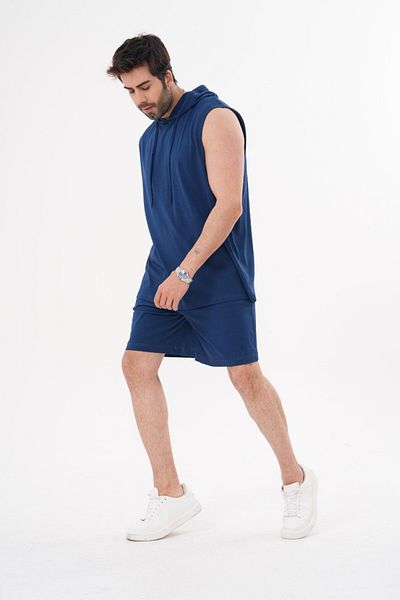 ACTIVE MODA - Men's Sports Athlete Tshirt-Shorts 2-Piece Set Large Size