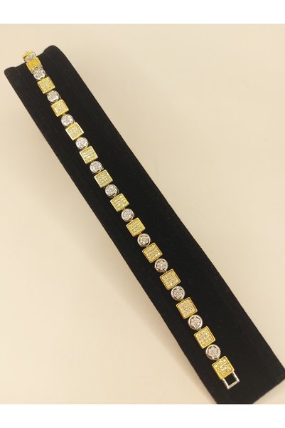 Romea Gold-Silver Vıp Bileklik, Hediyelik Çelik Bileklik, Kararması Şık Bileklik