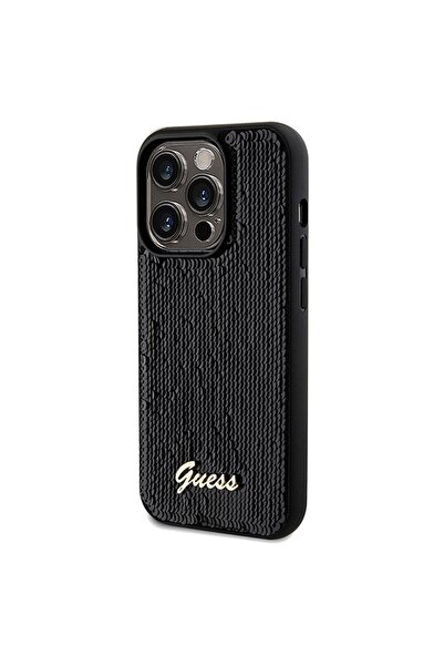 REDz Accessories Θήκη Guess για iPhone 14 Pro Max, Μεταλλική με Πούλιες, Μαύρη