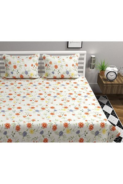 BSB HOME Premium Glace King Bed Sheets with 2 King Pillowcases (Set of 3) | 275 x 275 cm, Multicolor